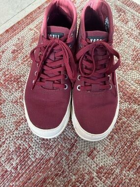 NOBULL Trainers Maroon Canvas Women’s 8.5 CrossFit Gym Shoes Great Condition
